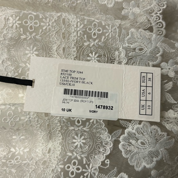 SALONI Skirt & Top in Ivory Lace, size 6 - Picture 15 of 16